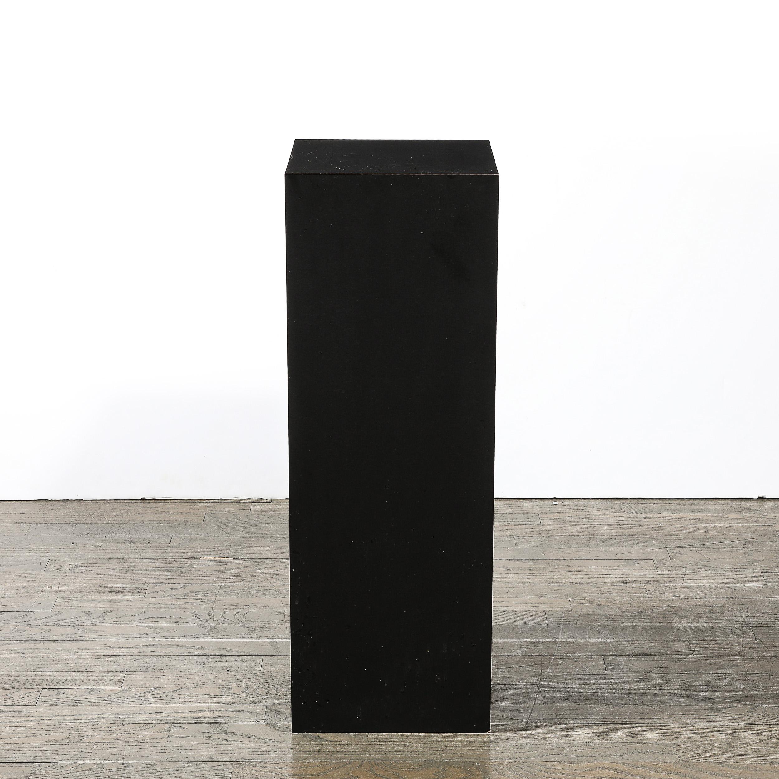Mid-Century moderno Piedistallo modernista di metà secolo in laminato nero opaco in vendita