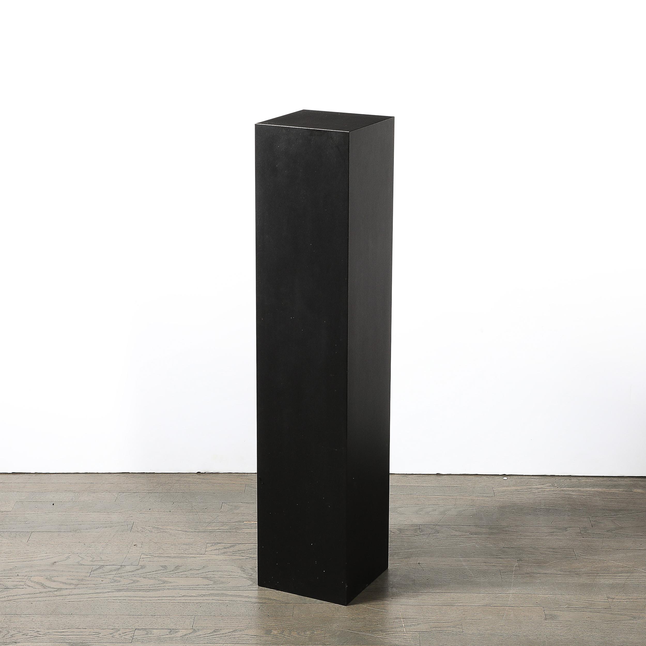Mid-Century moderno Piedistallo modernista di metà secolo in laminato nero opaco in vendita