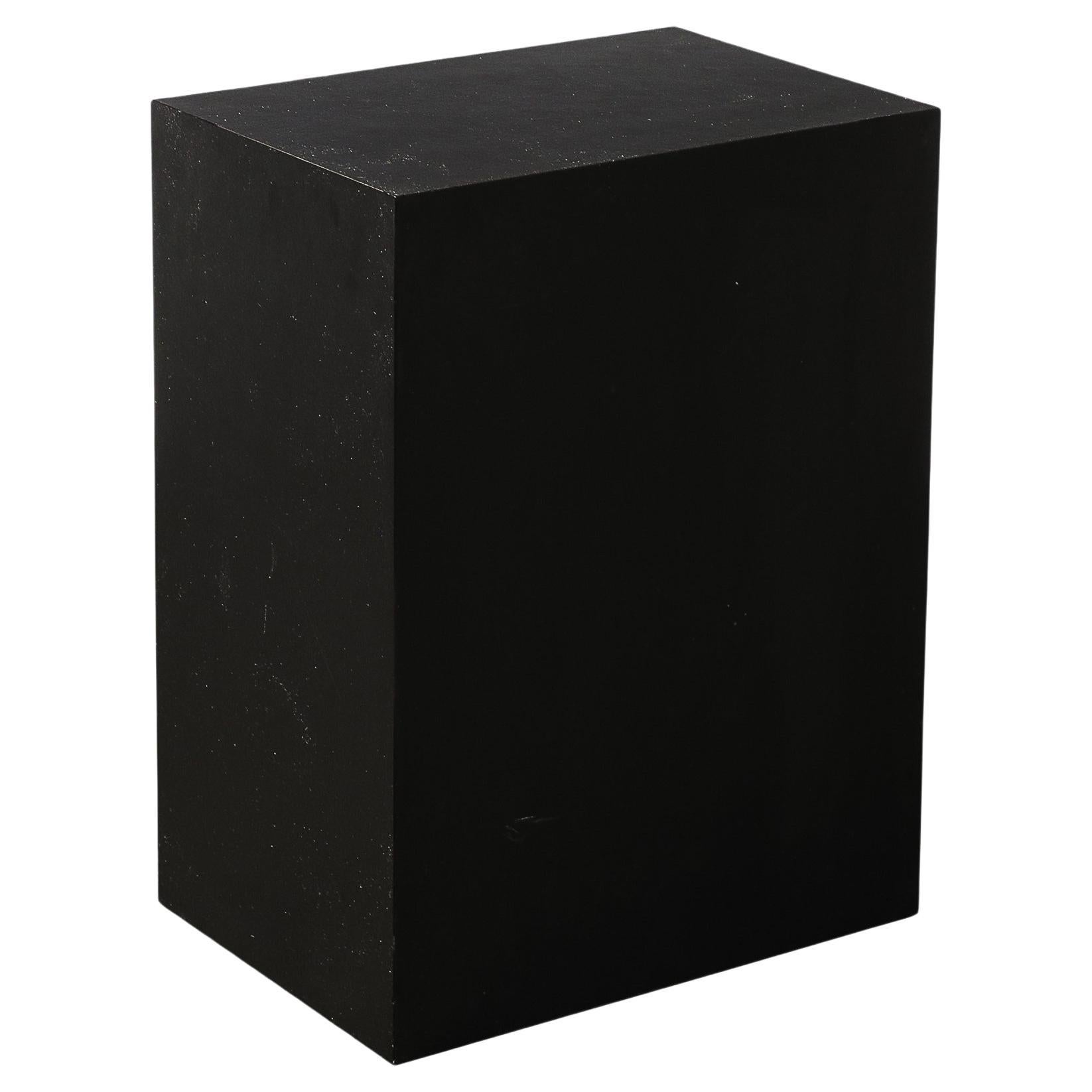 Pedestal Modernista de Mediados de Siglo Laminado Negro Mate
