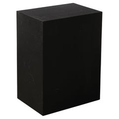 Mid-Century Modernist Matte Black Laminate Pedestal