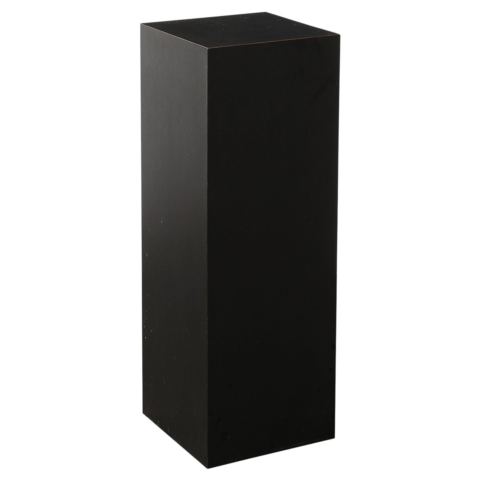 Mid-Century Modernist Matte Black Laminate Pedestal