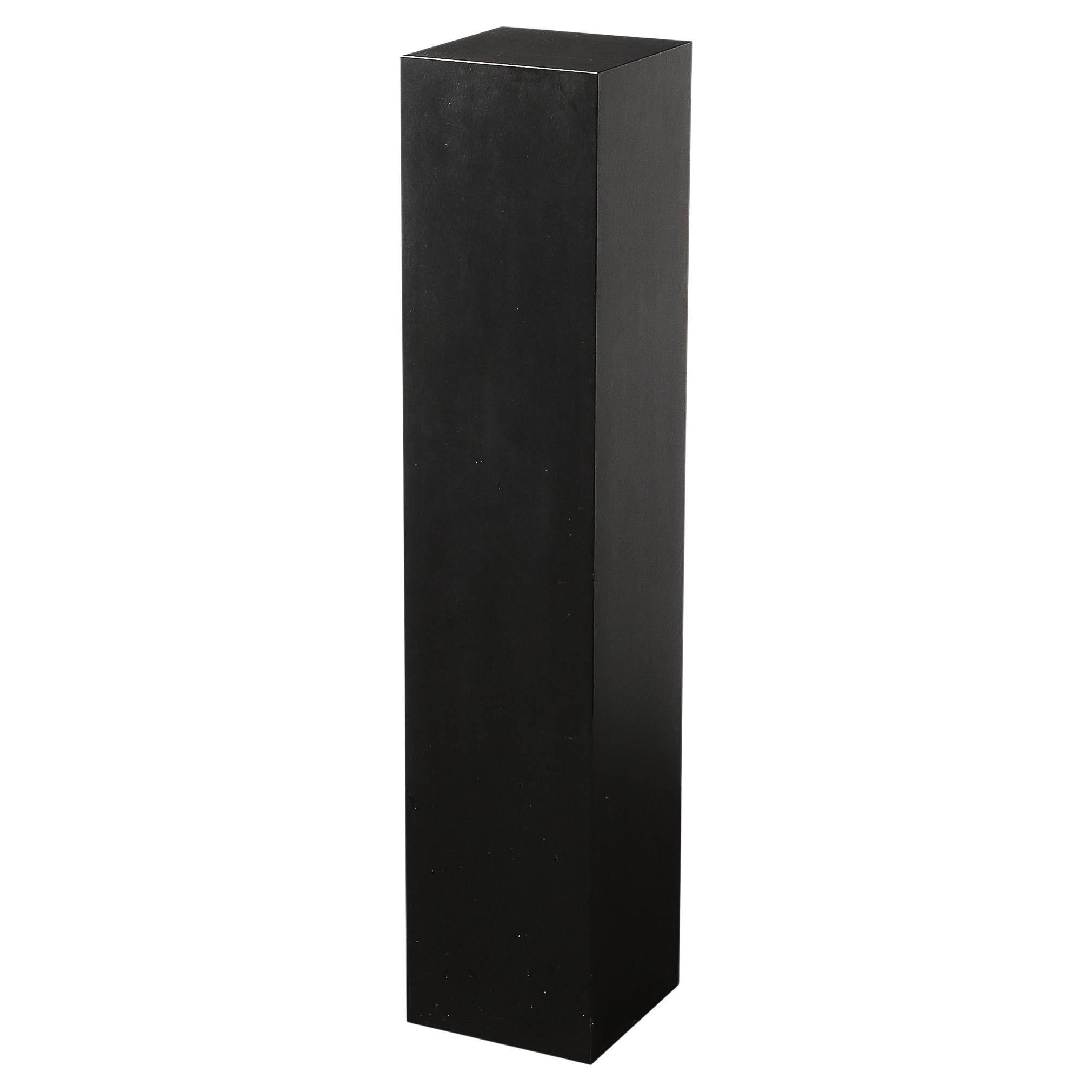 Mid-Century Modernist Matte Black Laminate Pedestal