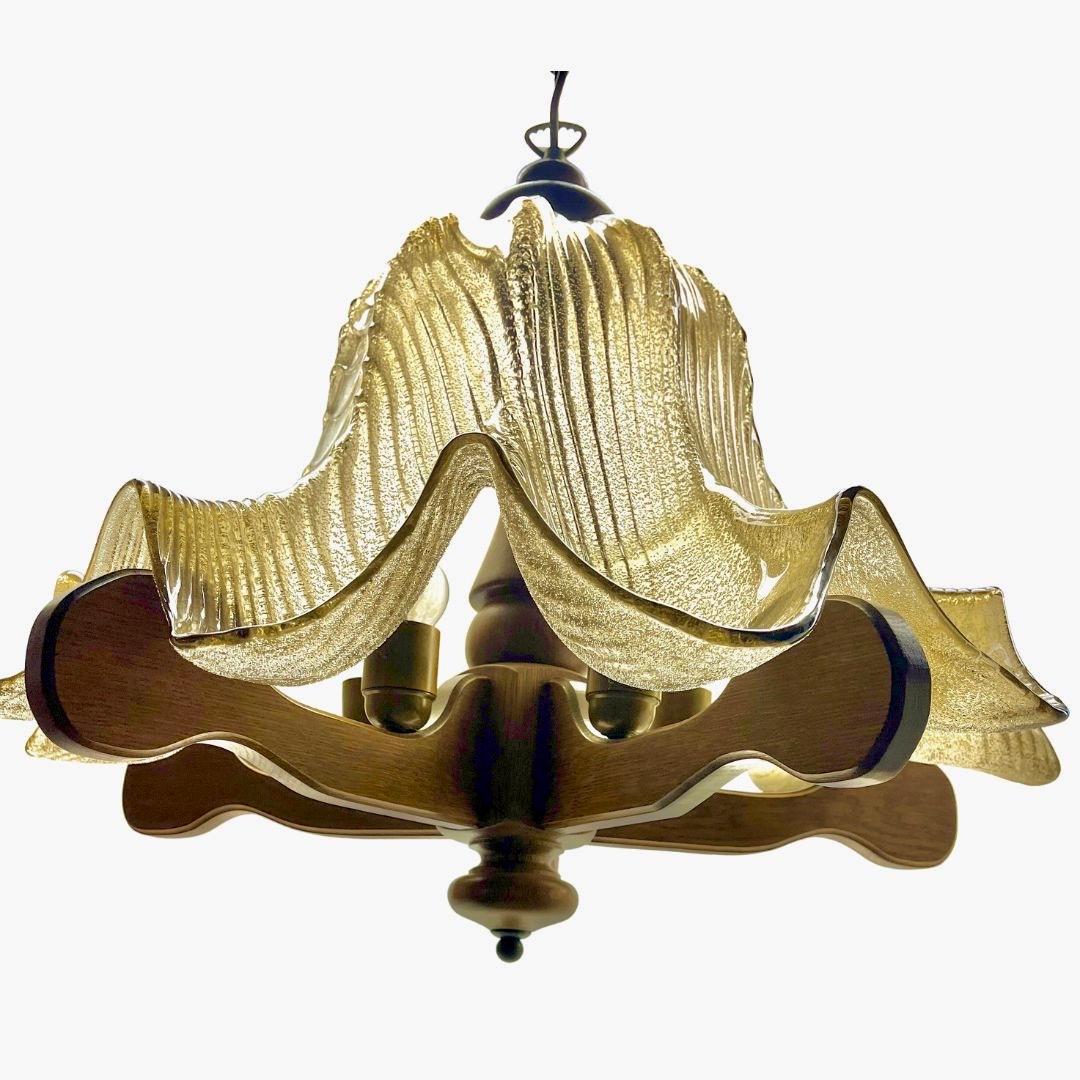 Mid-20th Century Mid-Century Modernist, Mazzega  Pendant Lamp, Attributed to Carlo Nason, 1960s For Sale