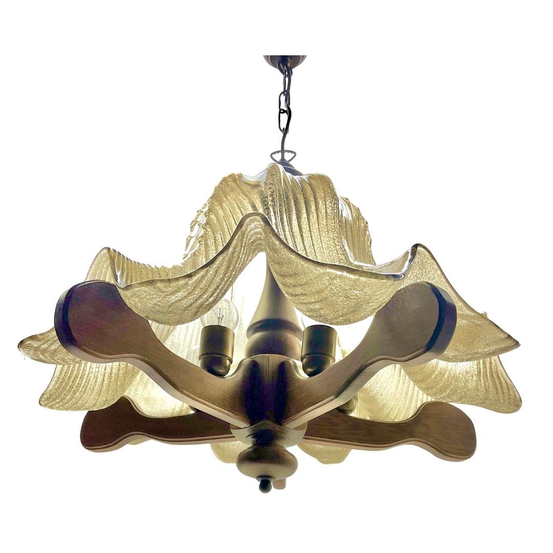 Mid-Century Modernist, Mazzega  Pendant Lamp, Attributed to Carlo Nason, 1960s For Sale 1