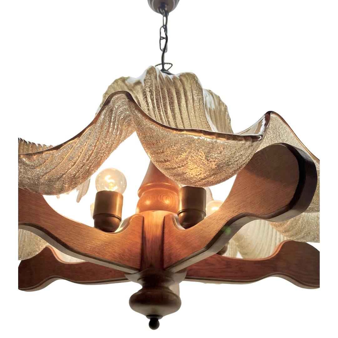 Mid-Century Modernist, Mazzega  Pendant Lamp, Attributed to Carlo Nason, 1960s For Sale 2