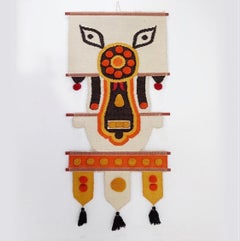 Mid century modernist / MCM Fibre Art vintage wall hanging attr. to Don Freedman