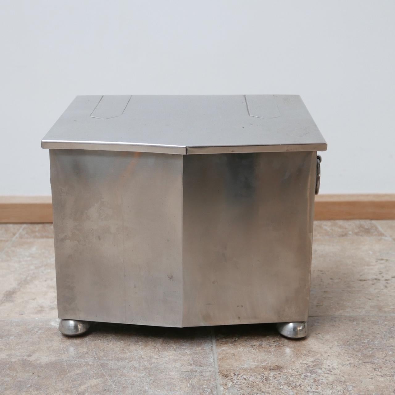 Mid-Century Modernist Metal Coal Bucket 1