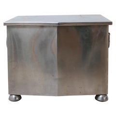 Retro Mid-Century Modernist Metal Coal Bucket
