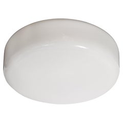 Modernistischer Einbau-Kronleuchter aus Milchglas aus der Mitte des Jahrhunderts