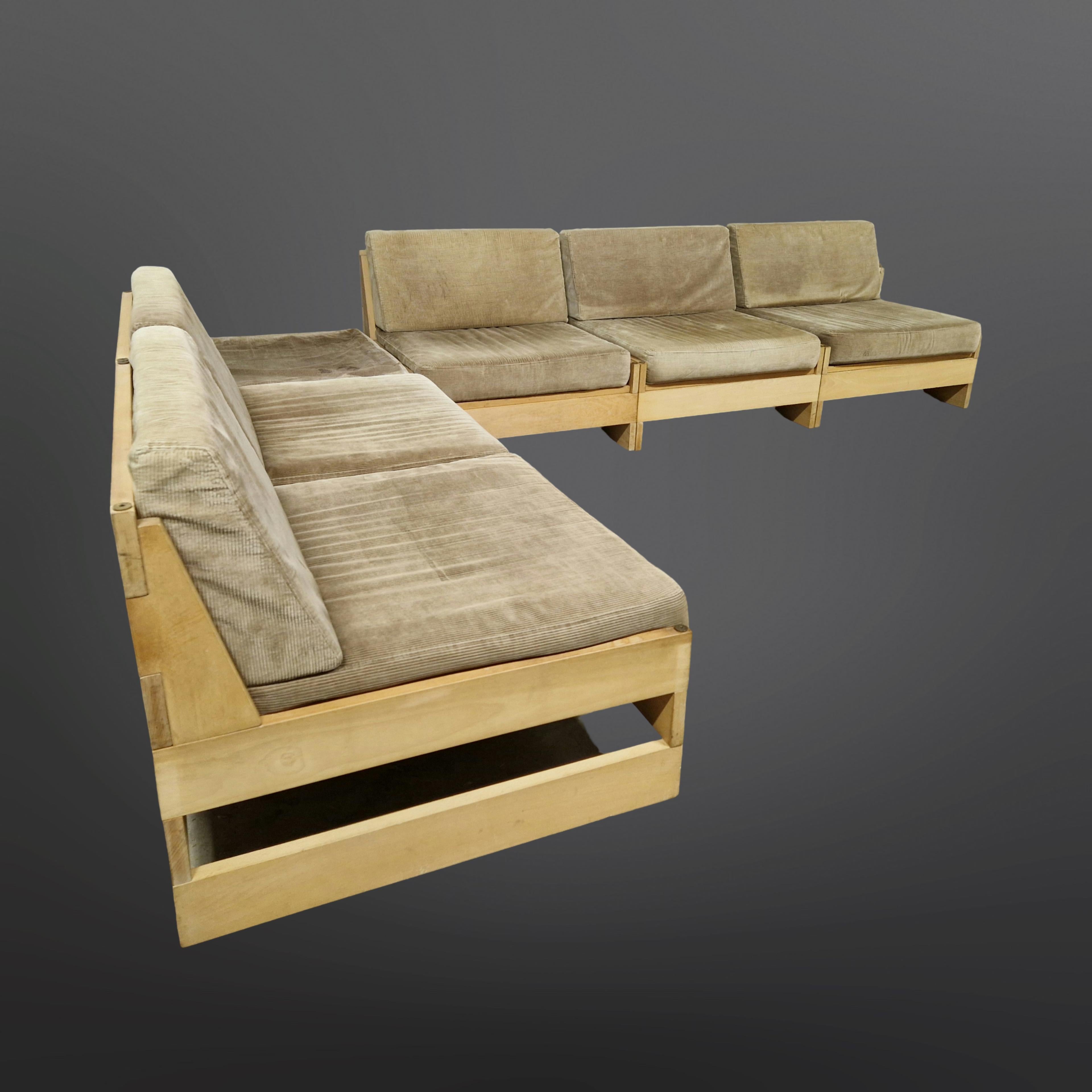 Dutch Mid century modernist modular sofa, Netherlands 1960s For Sale