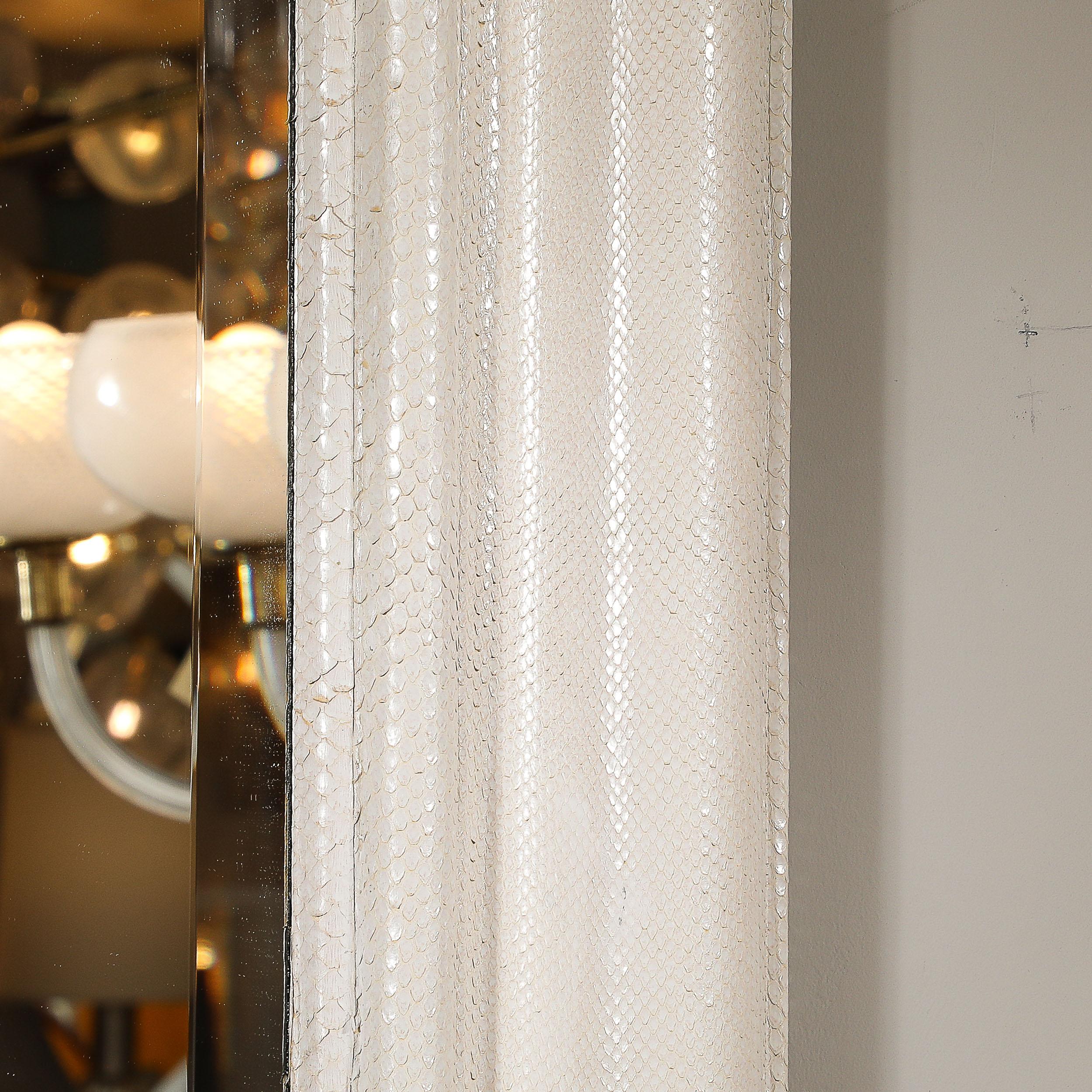 Miroirolding, moderniste du milieu du siècle dernier en python blanc de Karl Springer en vente 6