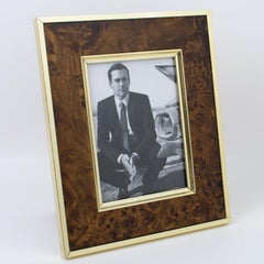 Bildrahmen aus Holz und Metall im Mid-Century-Modern-Stil von Montagnani, Italien