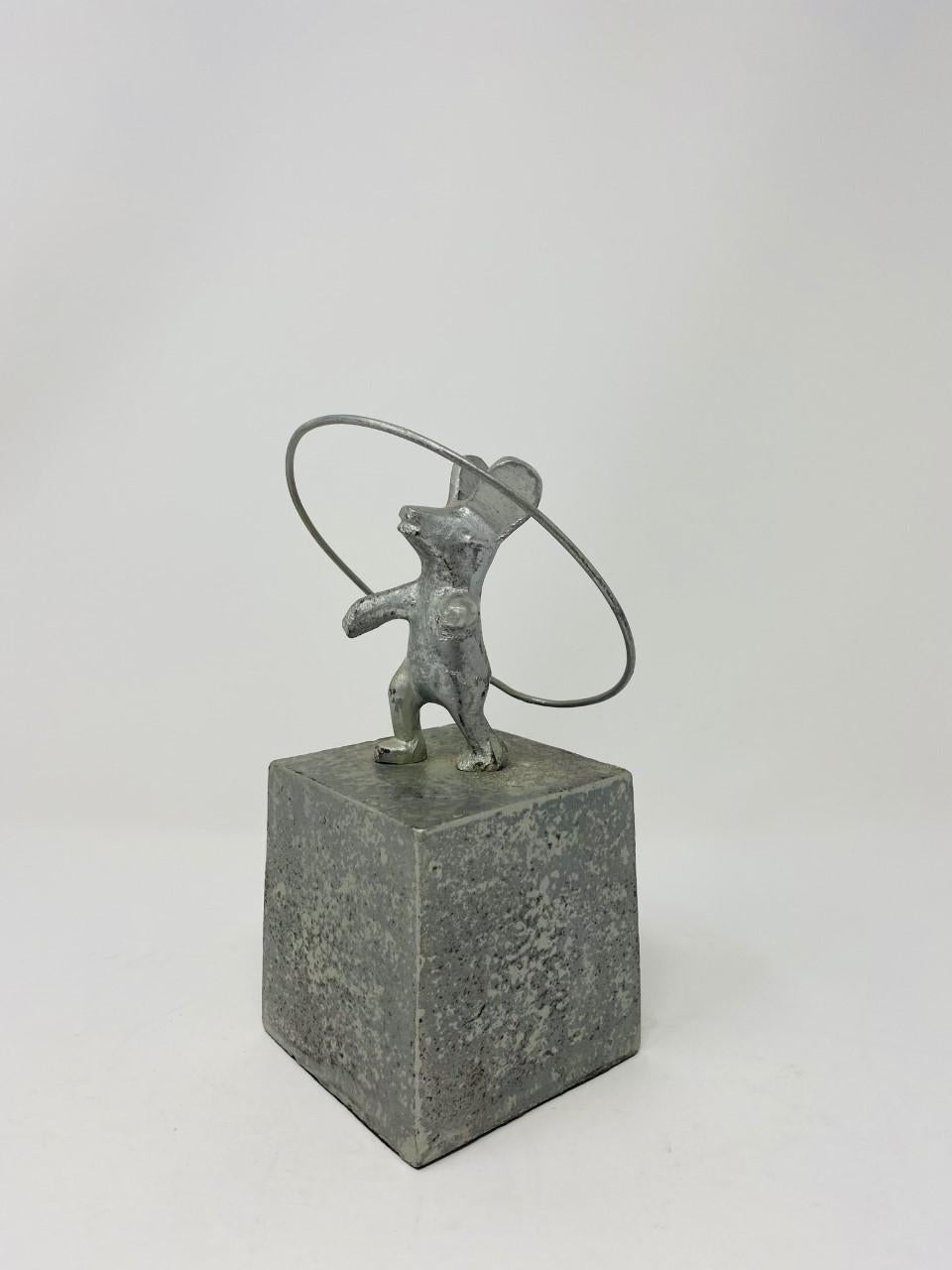 Hand-Crafted Mid Century Modernist Mouse Sculpture For Sale