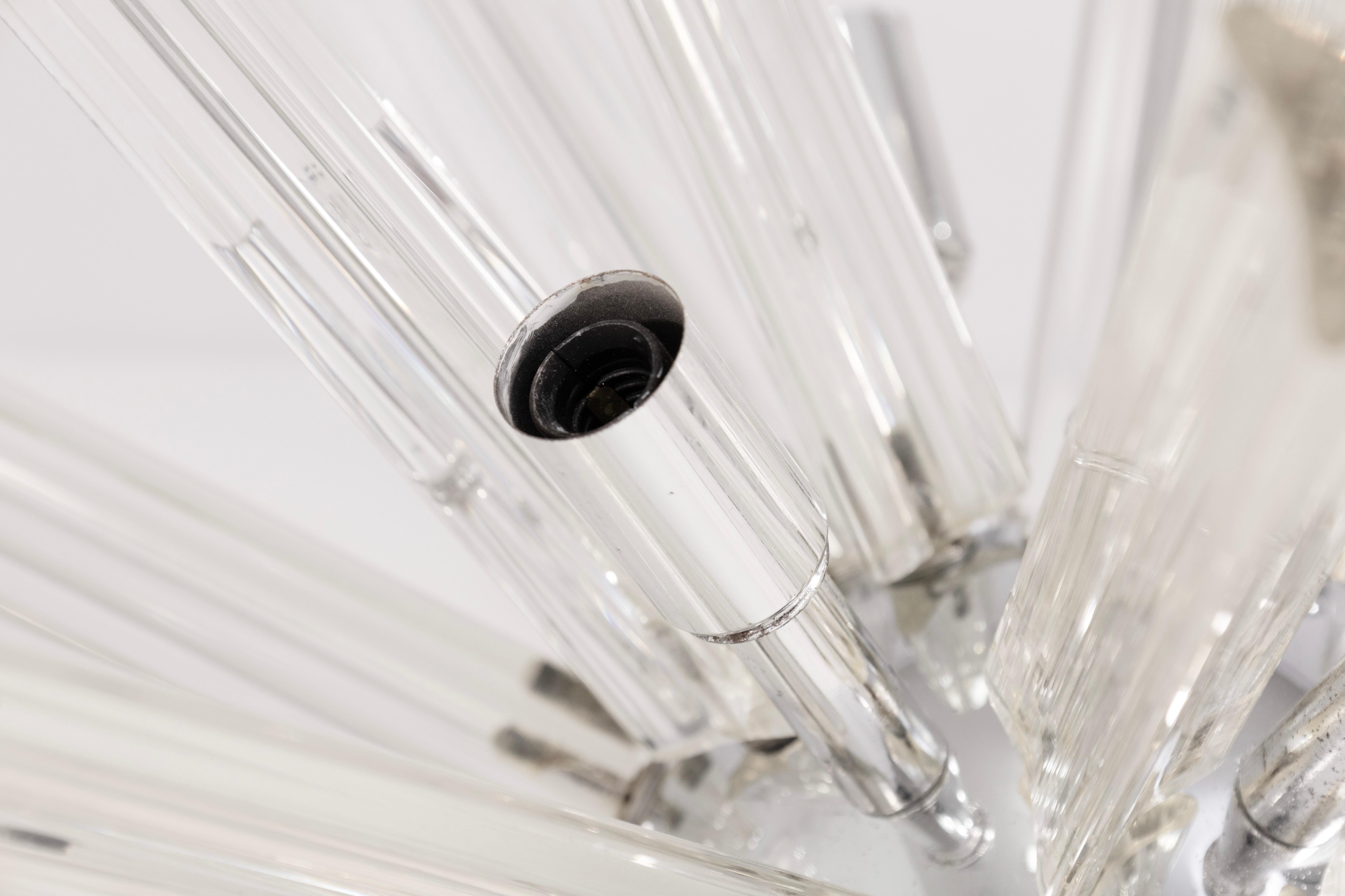 Lámpara de techo de cristal de Murano modernista de mediados de siglo Moderno en venta