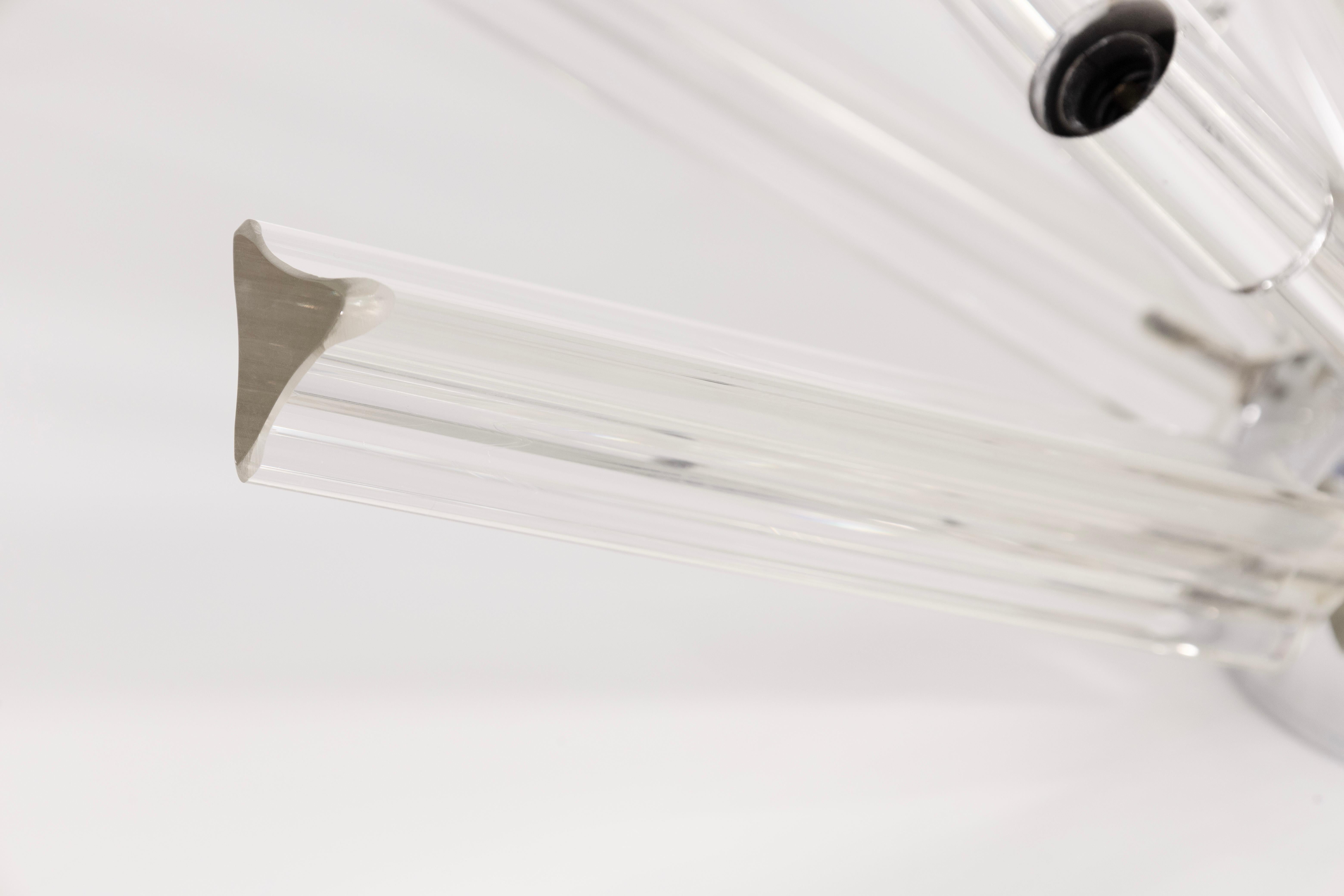 Lámpara de techo de cristal de Murano modernista de mediados de siglo Italiano en venta