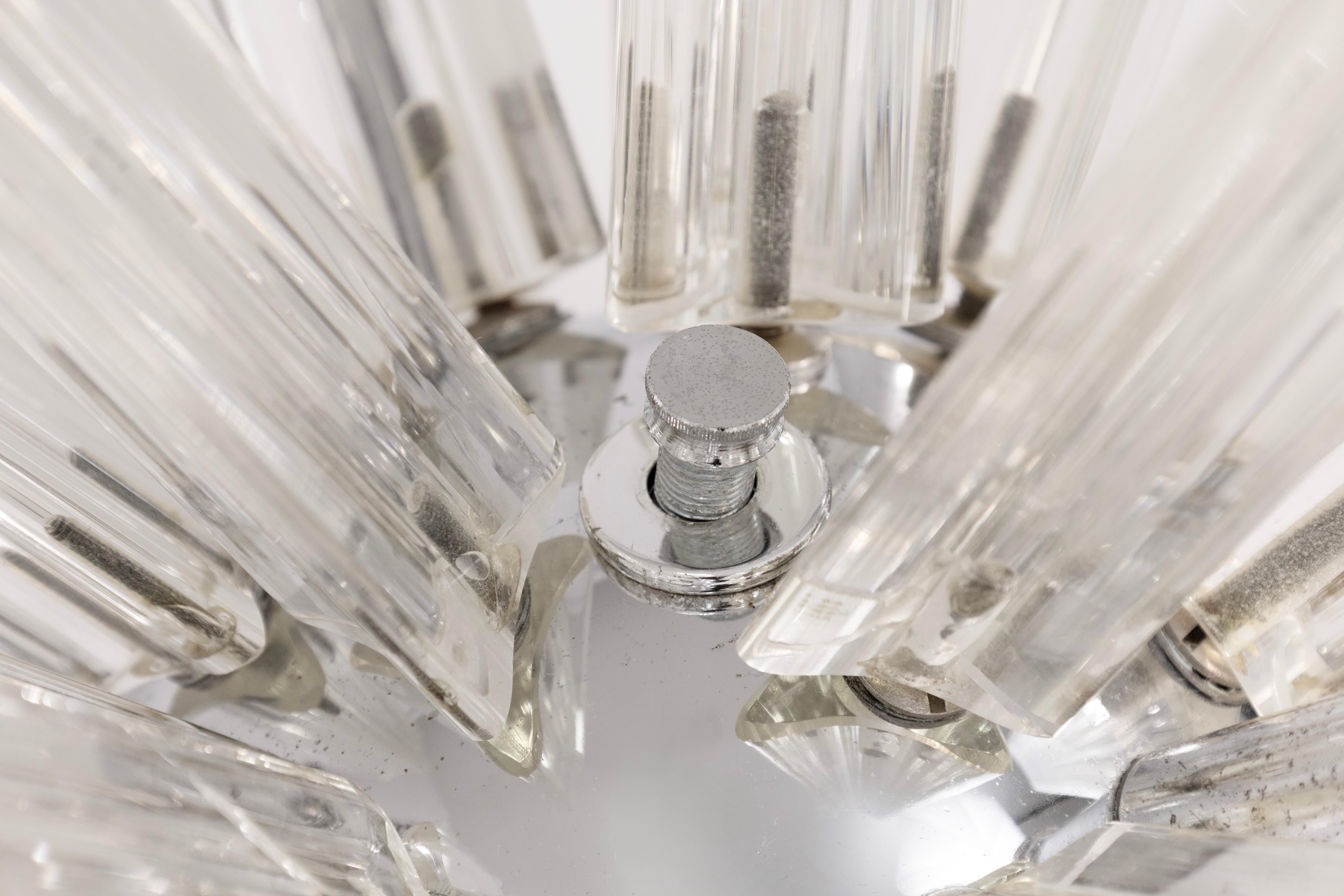 Lámpara de techo de cristal de Murano modernista de mediados de siglo en Bueno estado para la venta en Keego Harbor, MI