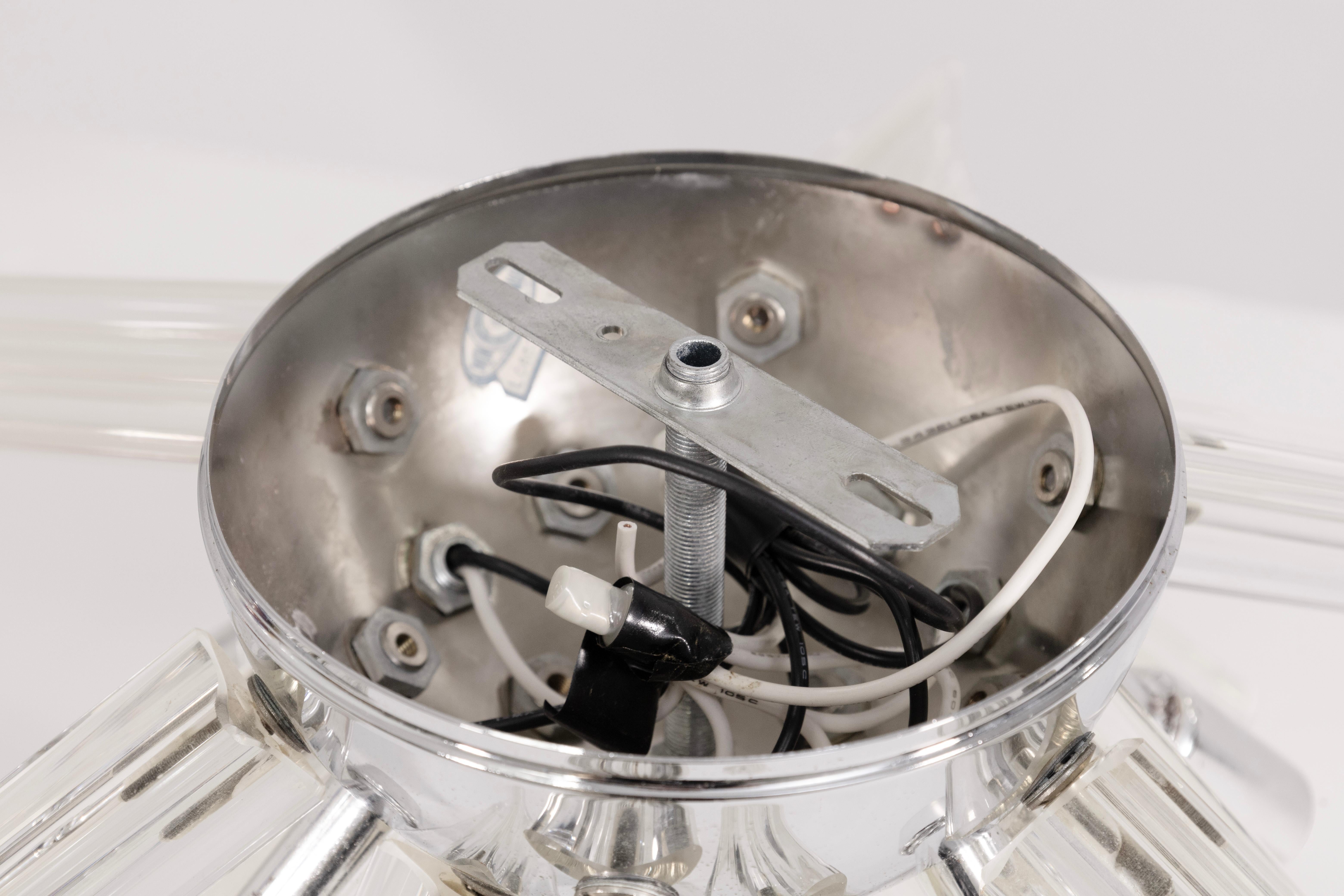 Lámpara de techo de cristal de Murano modernista de mediados de siglo siglo XX en venta