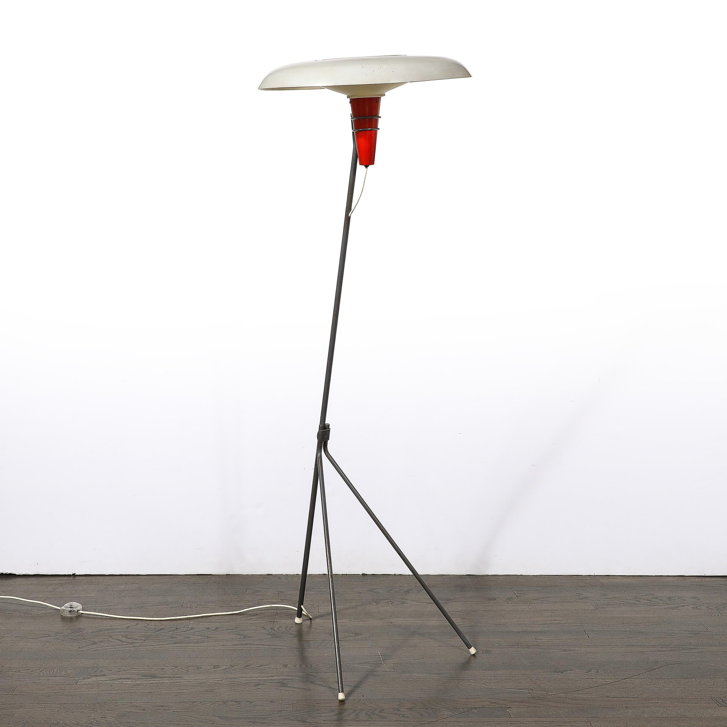 Mid-20th Century Mid-Century Modernist “NX38” Floor Lamp by Louis Kalff for Philips For Sale