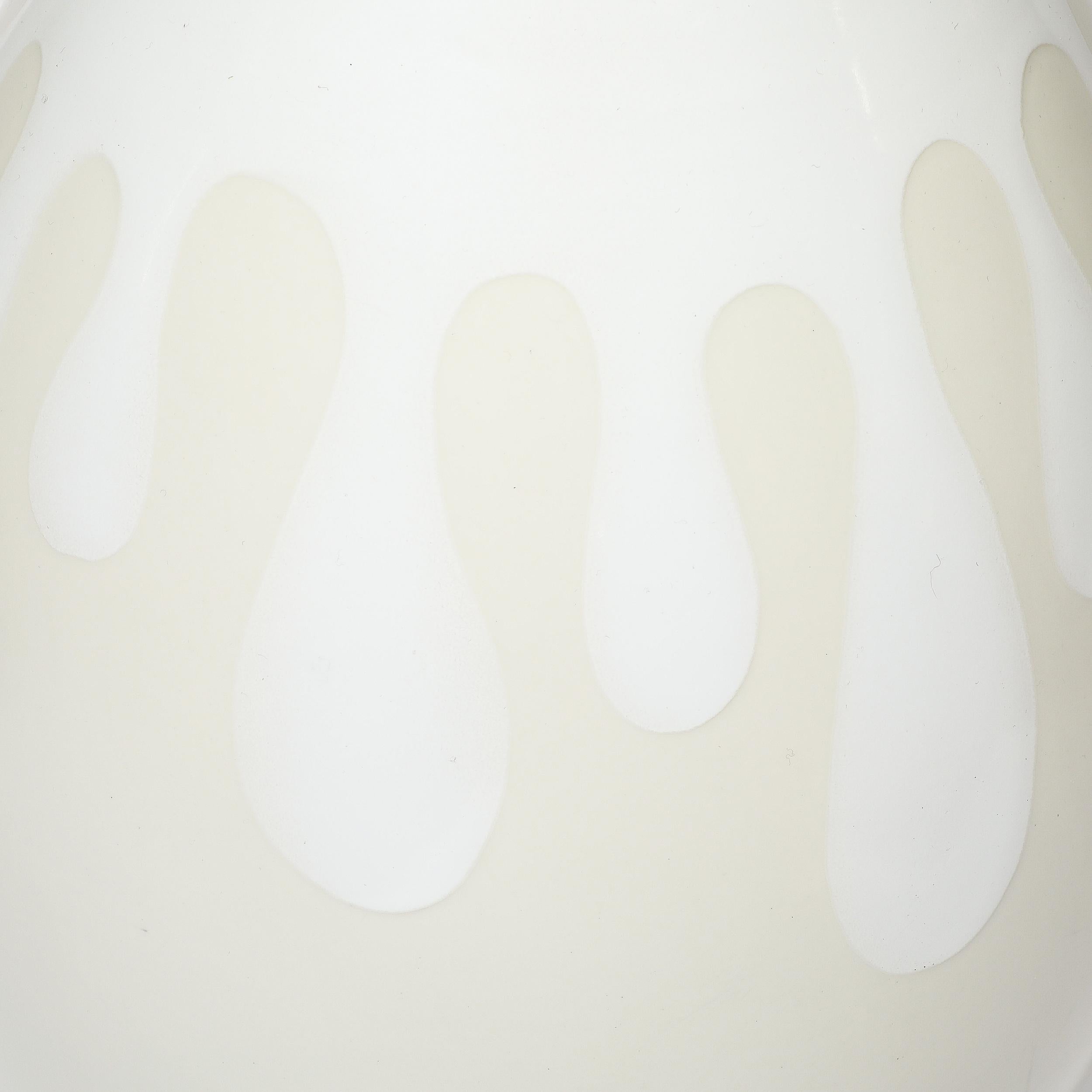 Lampes de table en céramique Off-White moderniste du milieu du siècle avec motif Graphic Splash Excellent état - En vente à New York, NY