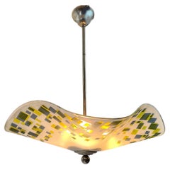 Lustre à suspension moderniste du milieu du siècle dernier, vers 1930