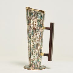 Mid Century Modernist Pitcher with Mother of Pearl