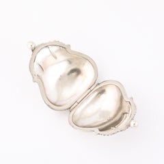 Mid-Century Modernist Purse Form 800 Silver Pill Holder