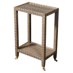 Mid-Century Modernist Python Side Table with Brass Castors by Karl Springer