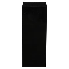 Pedestal acrílico negro rectilíneo modernista de mediados de siglo