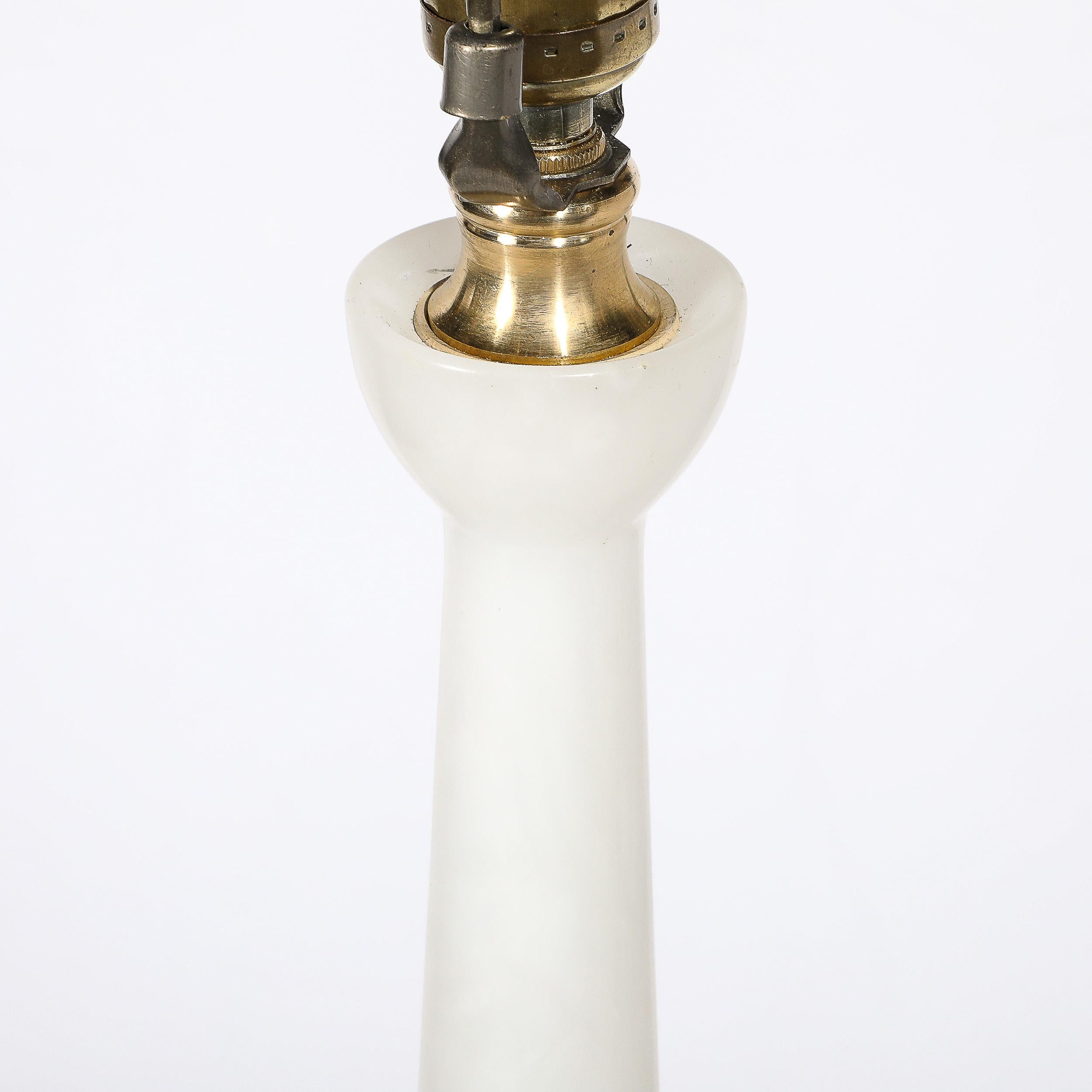 Modernistische skulpturale Mid-Century-Tischlampe in Balustrade-Form aus Carrera-Marmor im Angebot 4