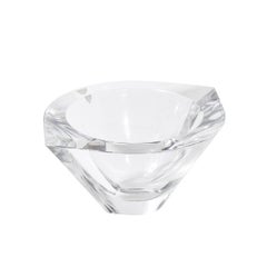 Mid-Century Modernist Sculptural Crystal Bowl Signed Orrefor's
