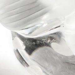 Mid-Century Modernist Sculptural Crystal Cockatiel Sculpture Signed Lalique