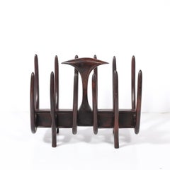 Mid-Century Modernist Sculptural Osseous Form Magazine Stand in Rosewood