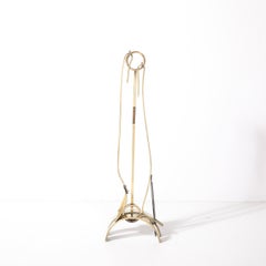 Set di attrezzi da fuoco scultorei in ottone lucido del Mid-Century Modernist di Donald Deskey