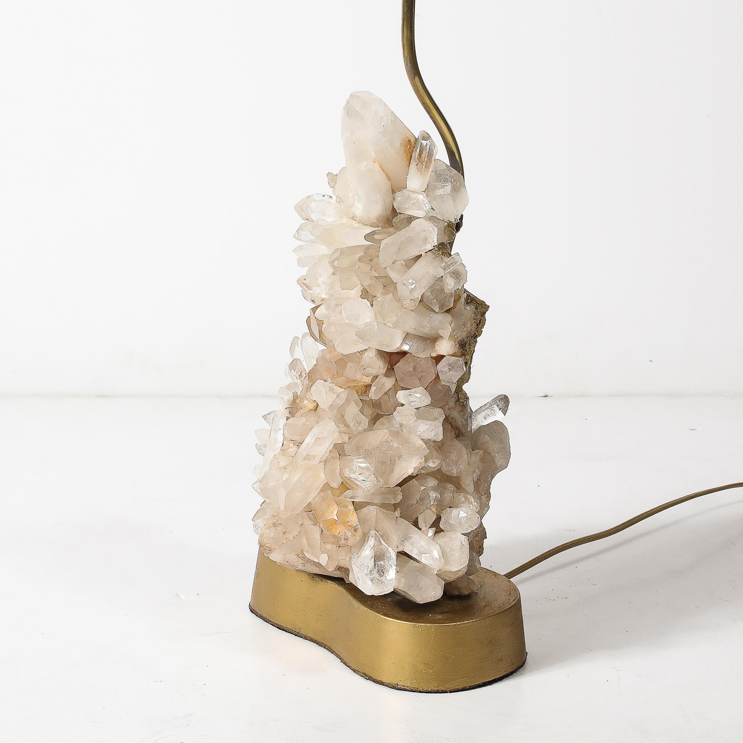 Lampe de table sculpturale en cristal de quartz, modernité du milieu du siècle, Carole Stupell en vente 3
