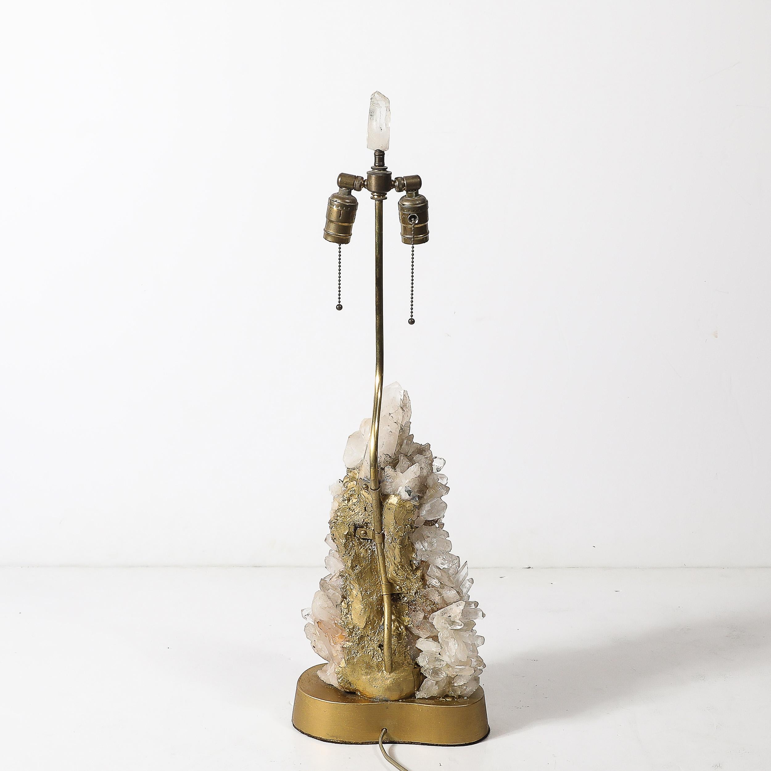 Lampe de table sculpturale en cristal de quartz, modernité du milieu du siècle, Carole Stupell en vente 5