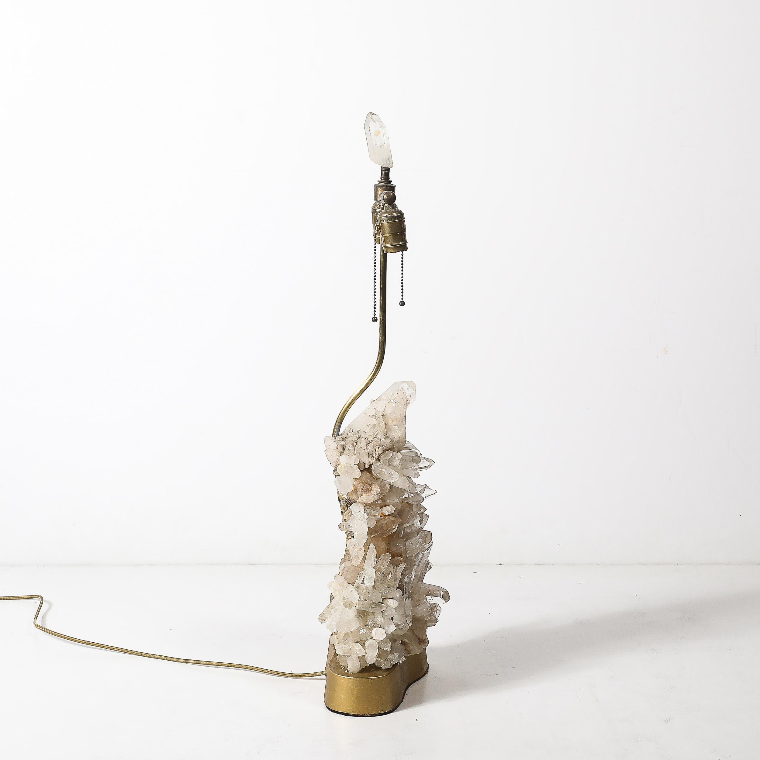 Lampe de table sculpturale en cristal de quartz, modernité du milieu du siècle, Carole Stupell en vente 6