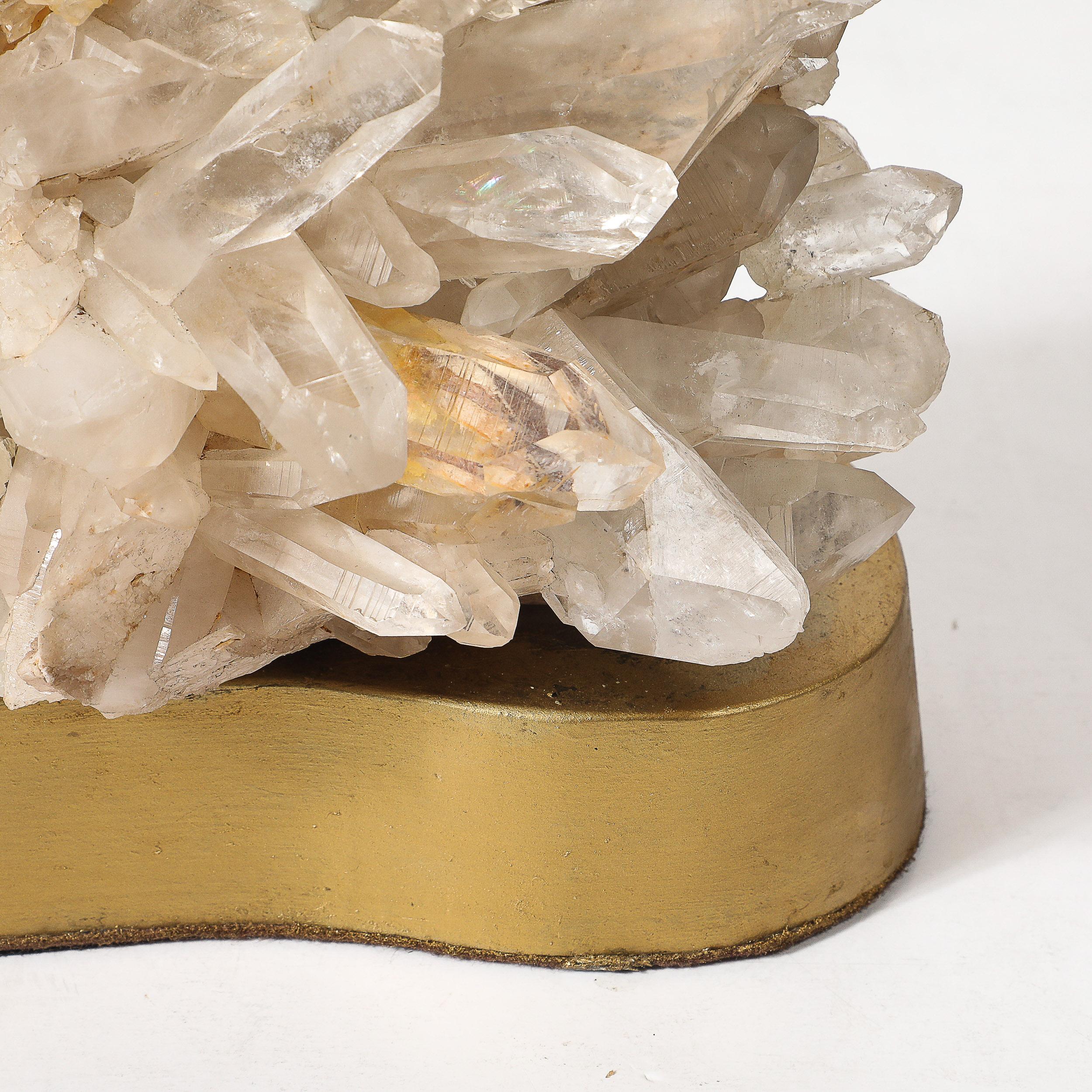 Lampe de table sculpturale en cristal de quartz, modernité du milieu du siècle, Carole Stupell en vente 7