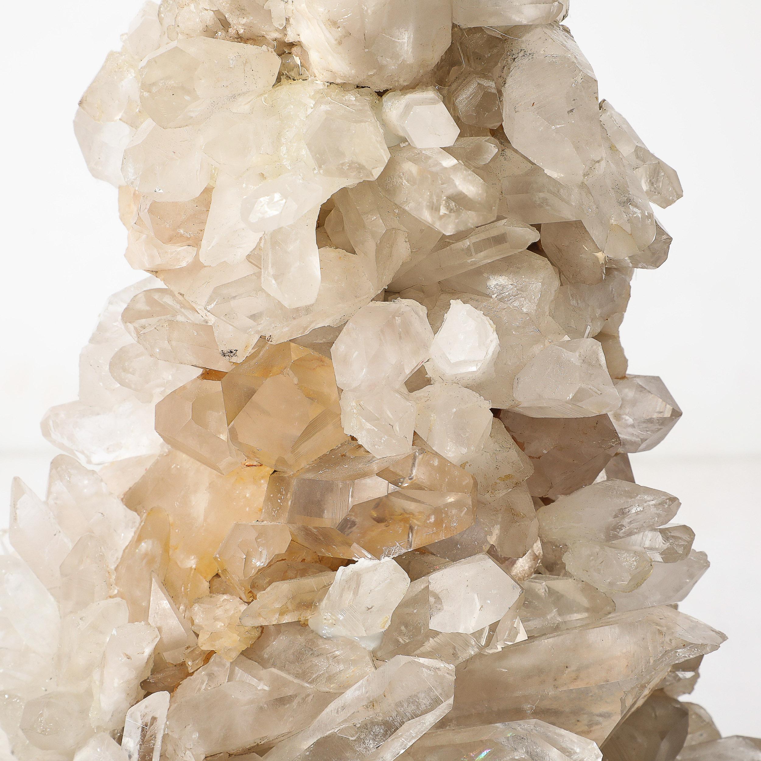 Lampe de table sculpturale en cristal de quartz, modernité du milieu du siècle, Carole Stupell en vente 8