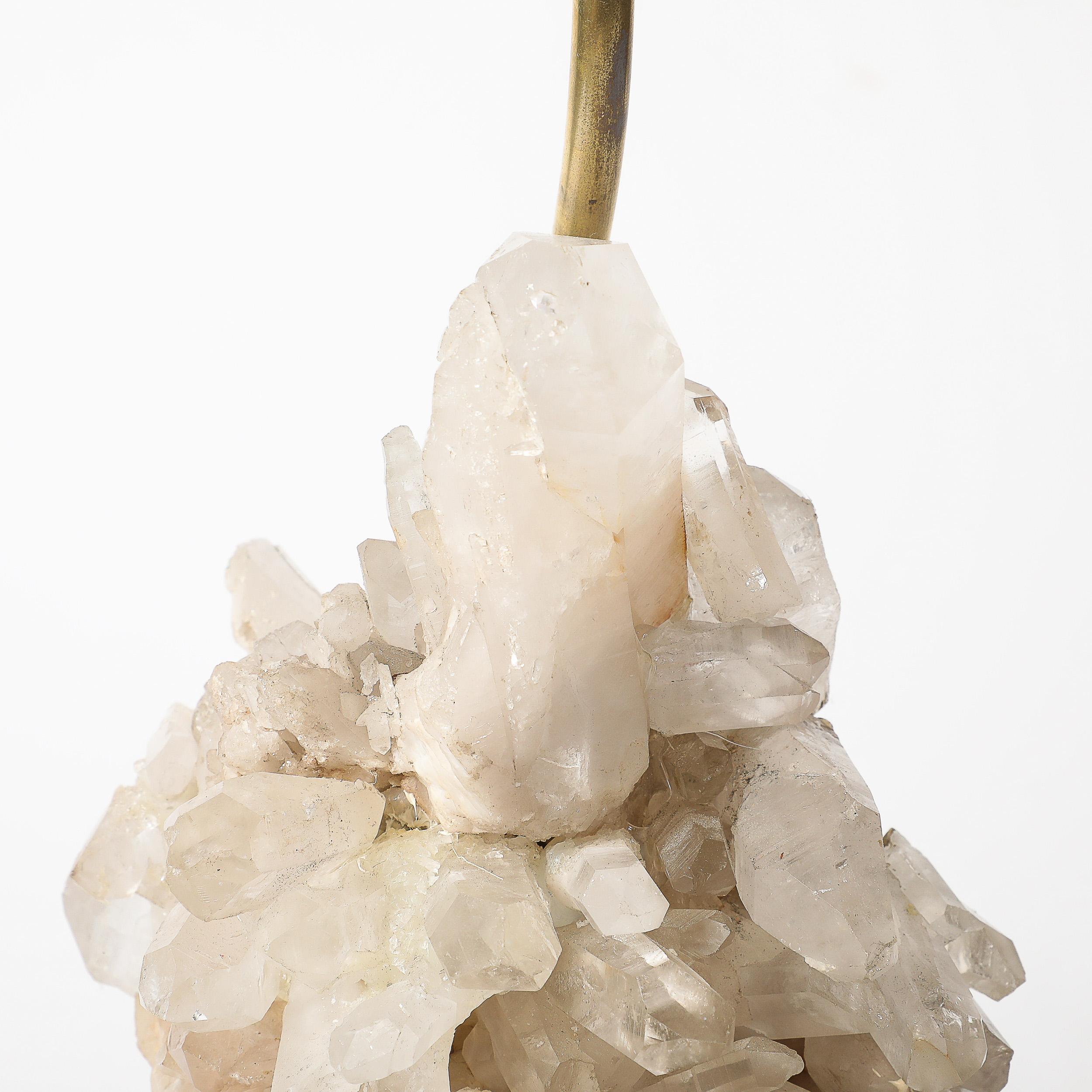 Lampe de table sculpturale en cristal de quartz, modernité du milieu du siècle, Carole Stupell en vente 9
