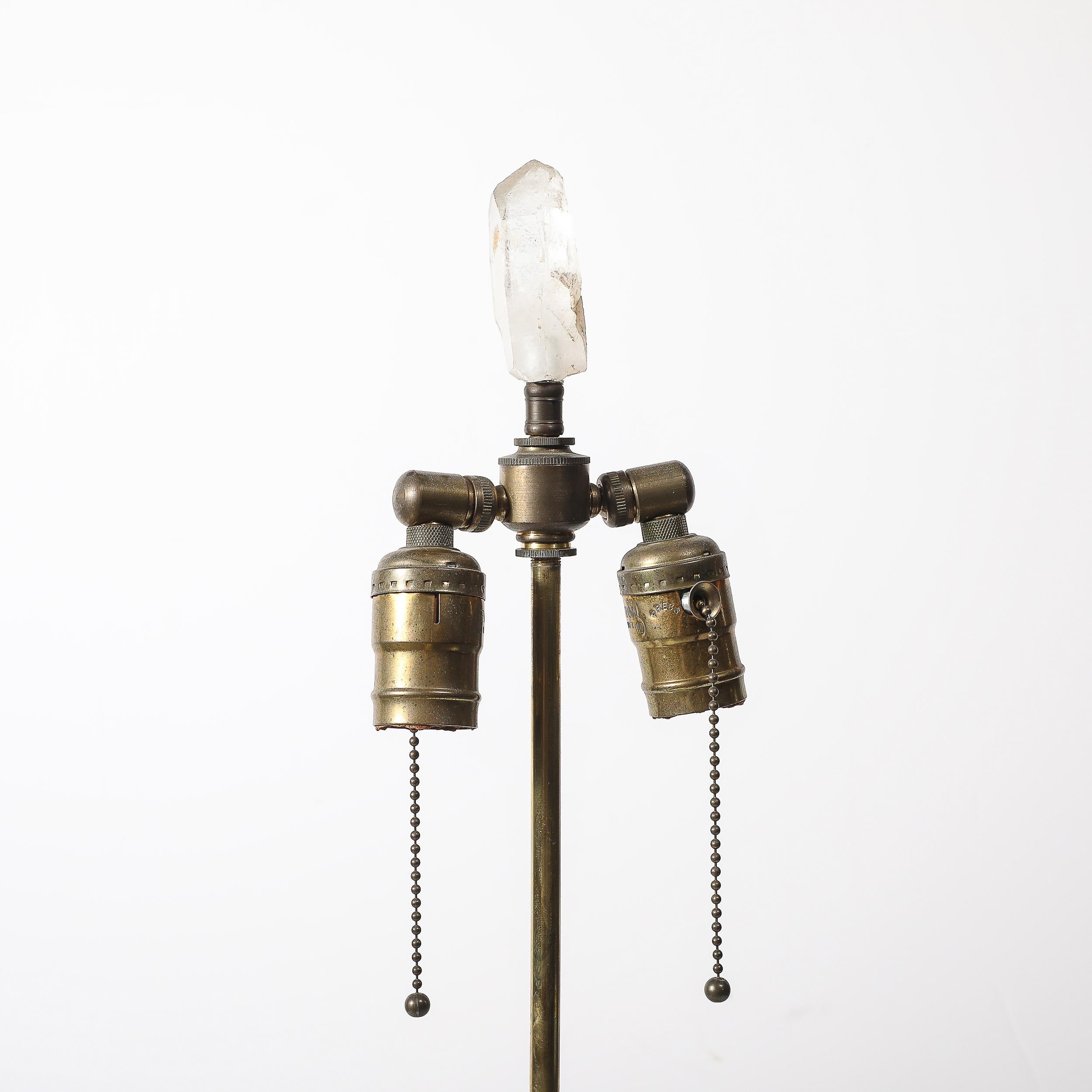 Lampe de table sculpturale en cristal de quartz, modernité du milieu du siècle, Carole Stupell en vente 10