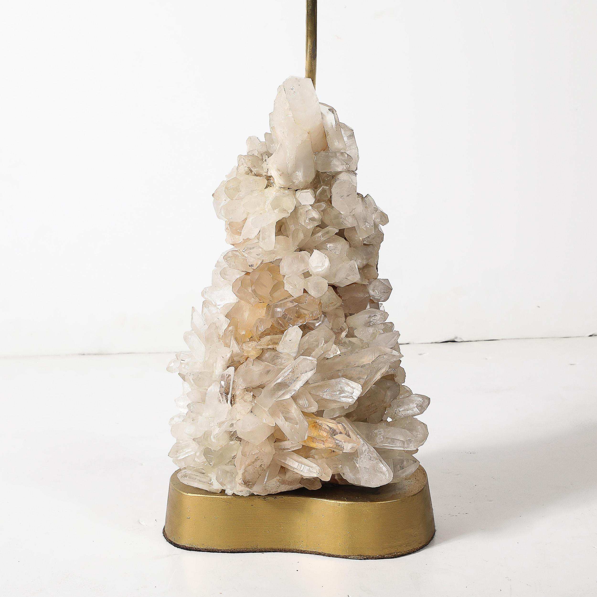 Lampe de table sculpturale en cristal de quartz, modernité du milieu du siècle, Carole Stupell en vente 1