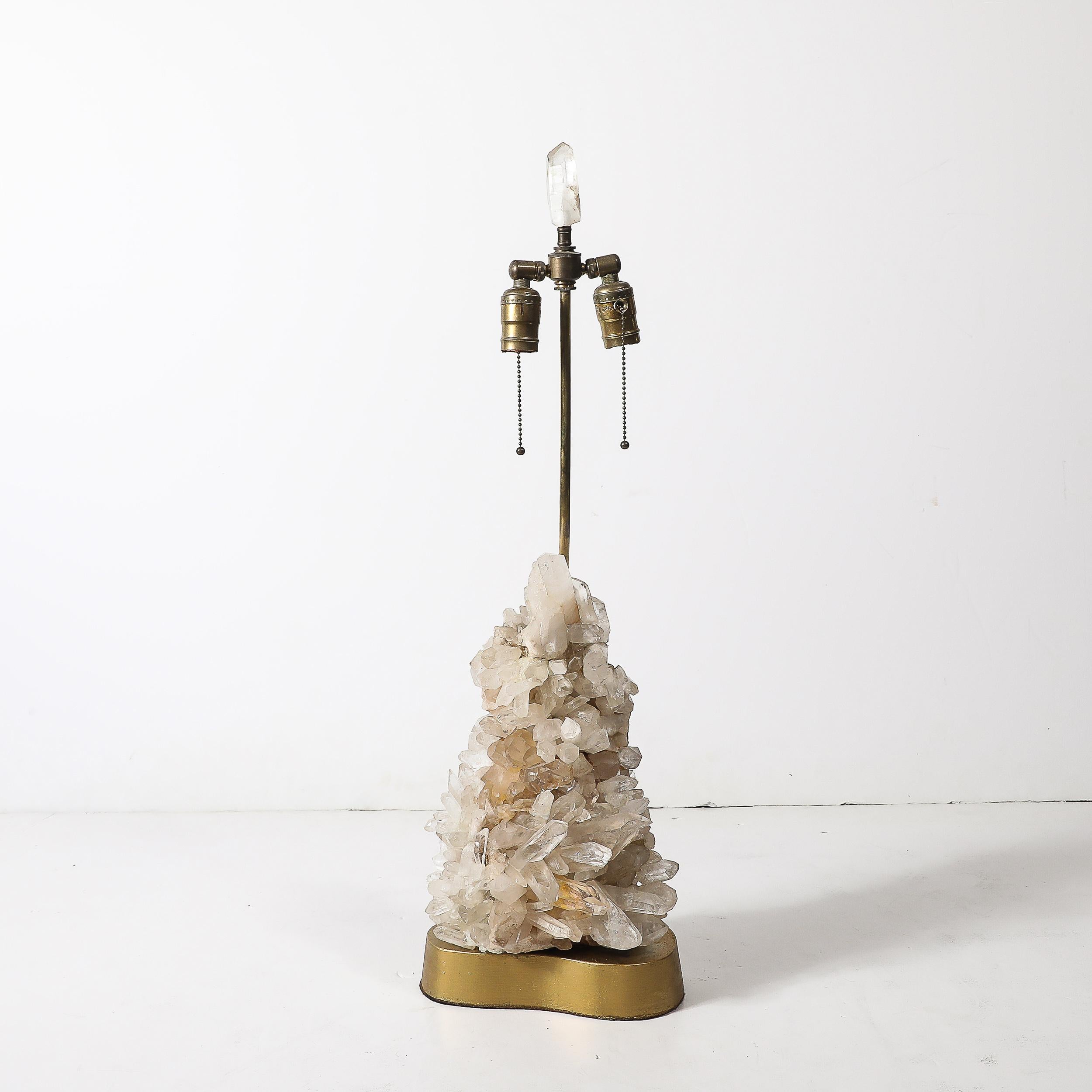 Lampe de table sculpturale en cristal de quartz, modernité du milieu du siècle, Carole Stupell en vente 2