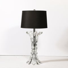 Lámpara de sobremesa de cristal con forma de salpicadura escultórica modernista de mediados de siglo de Art Vannes