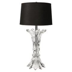 Mid-Century Modernistische skulpturale Kristall-Tischlampe in Spritzerform von Art Vannes