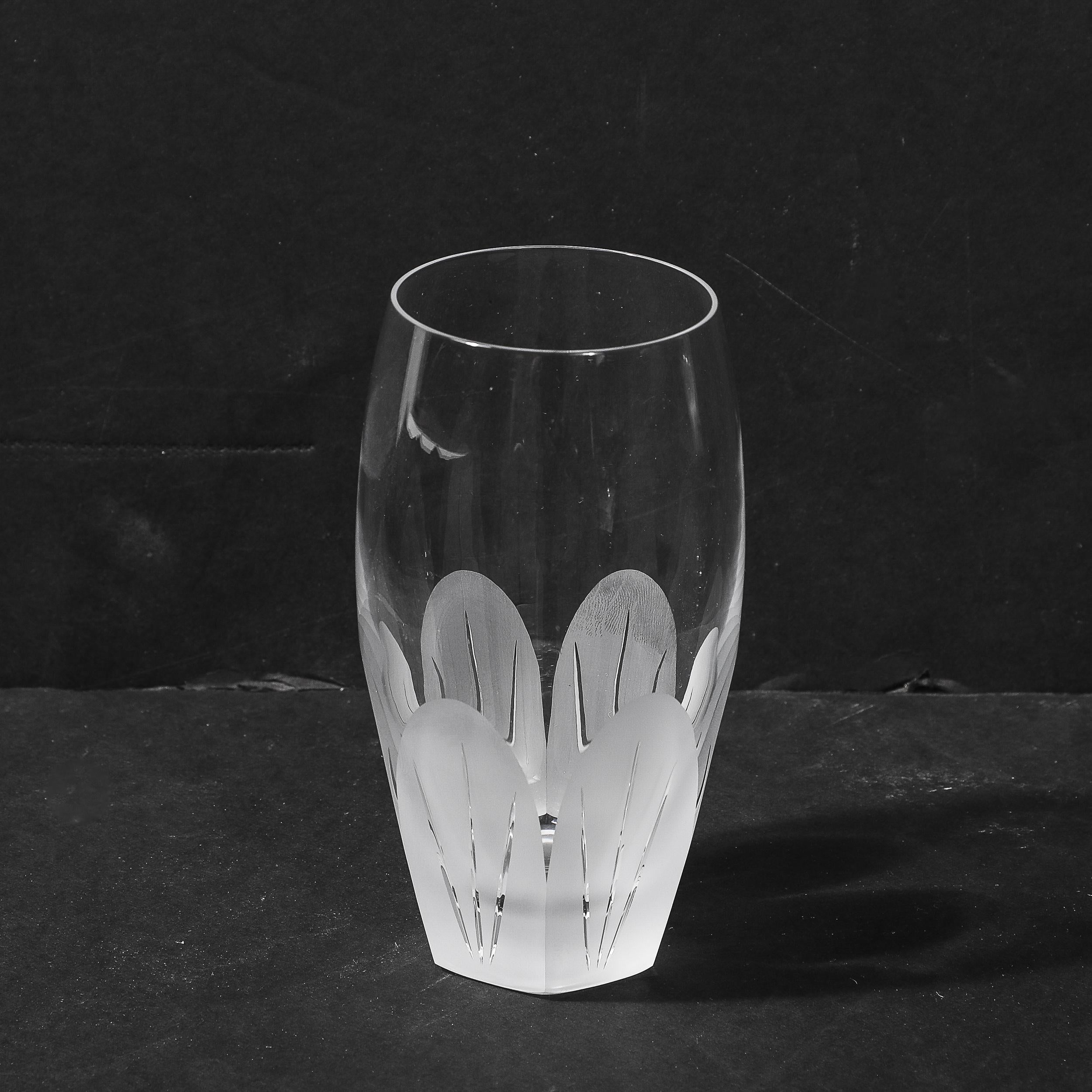 Service de verres en cristal taillé à motif Primavera de Sèvres, moderniste du milieu du siècle dernier en vente 4
