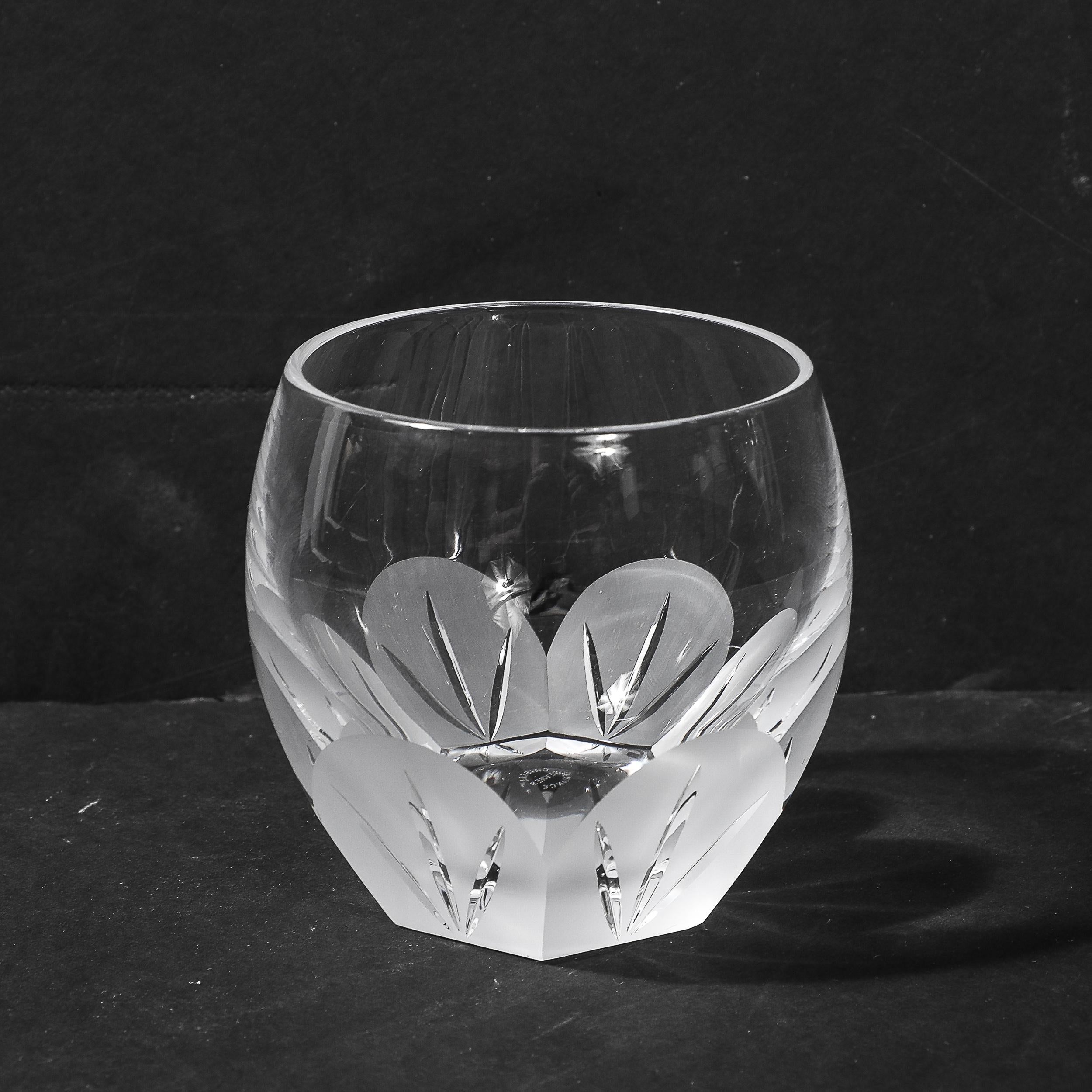 Service de verres en cristal taillé à motif Primavera de Sèvres, moderniste du milieu du siècle dernier en vente 2
