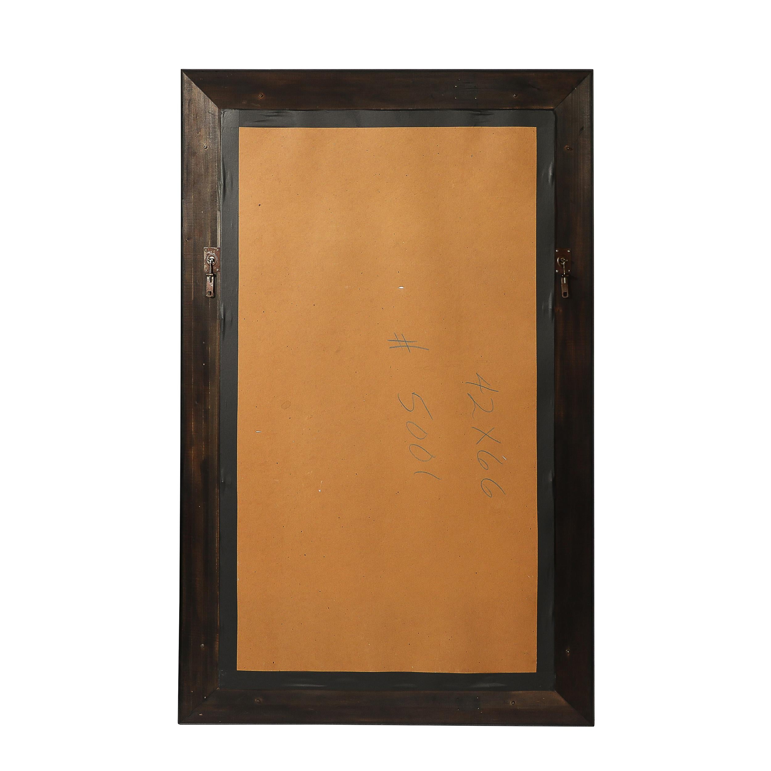 Mid-Century Modernist Shadowbox Mirror W/ Reverse Beveled Detailing For Sale 5