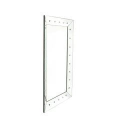 Mid-Century Modernist Shadowbox Mirror W/ Reverse Beveled Detailing