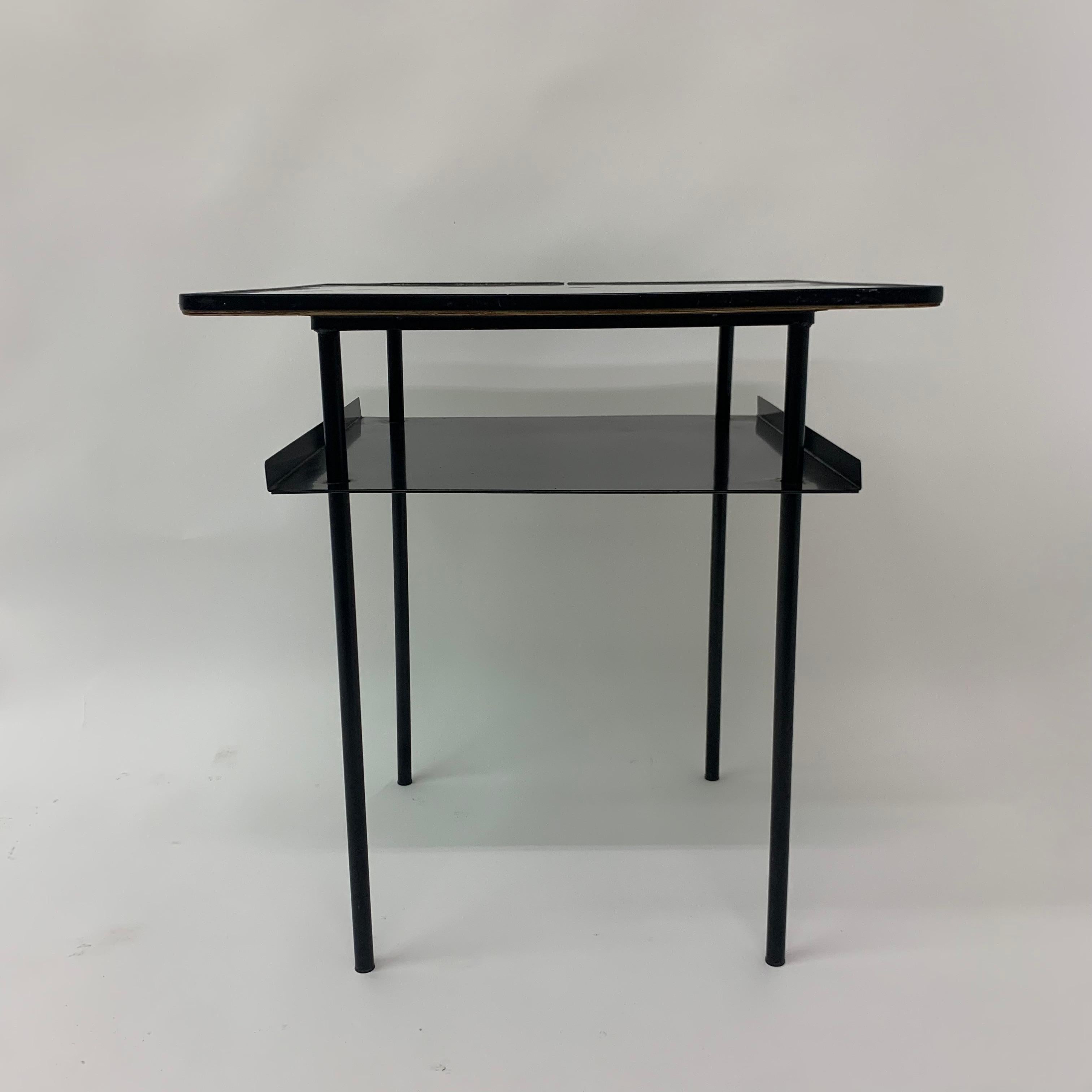 Metal Mid-Century Modernist Side Table by Wim Rietveld for Auping, 1950s