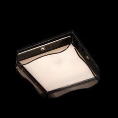 Modernistischer Einbau-Kronleuchter aus Rauchglas von Veca aus der Mitte des Jahrhunderts